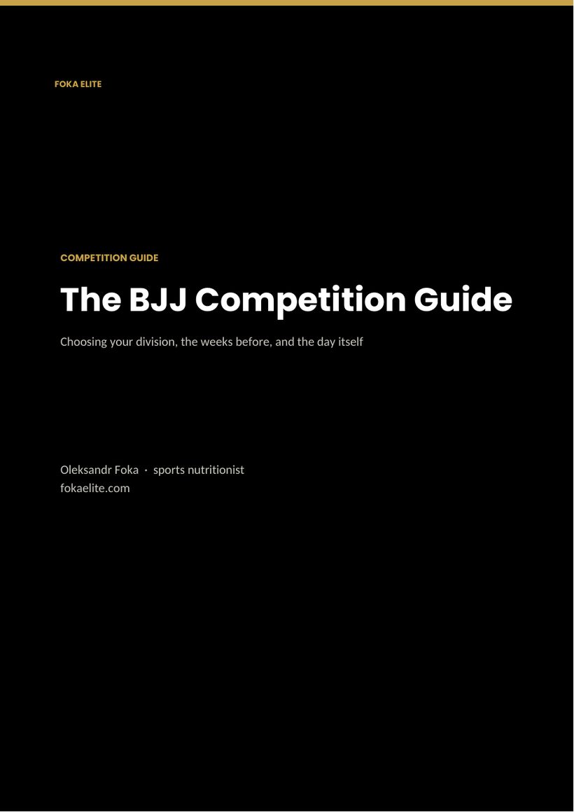 Cover of The BJJ Competition Guide, a PDF by Oleksandr Foka