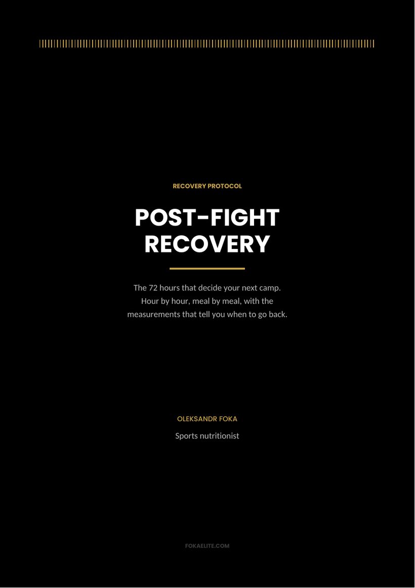 Cover of Post-Fight Recovery Protocol, a PDF by Oleksandr Foka