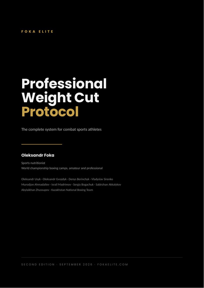 Cover of Professional Weight Cut Protocol, a PDF by Oleksandr Foka