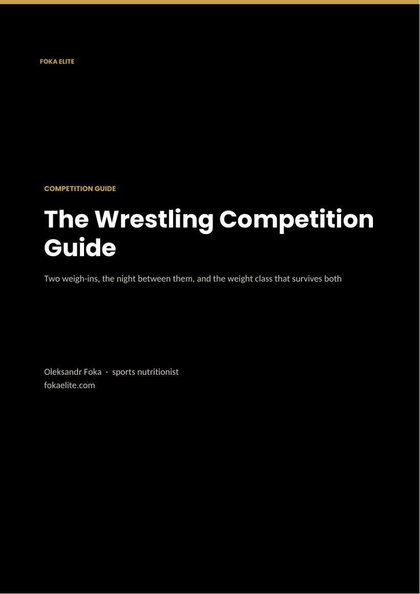 Cover of The Wrestling Competition Guide, a PDF by Oleksandr Foka
